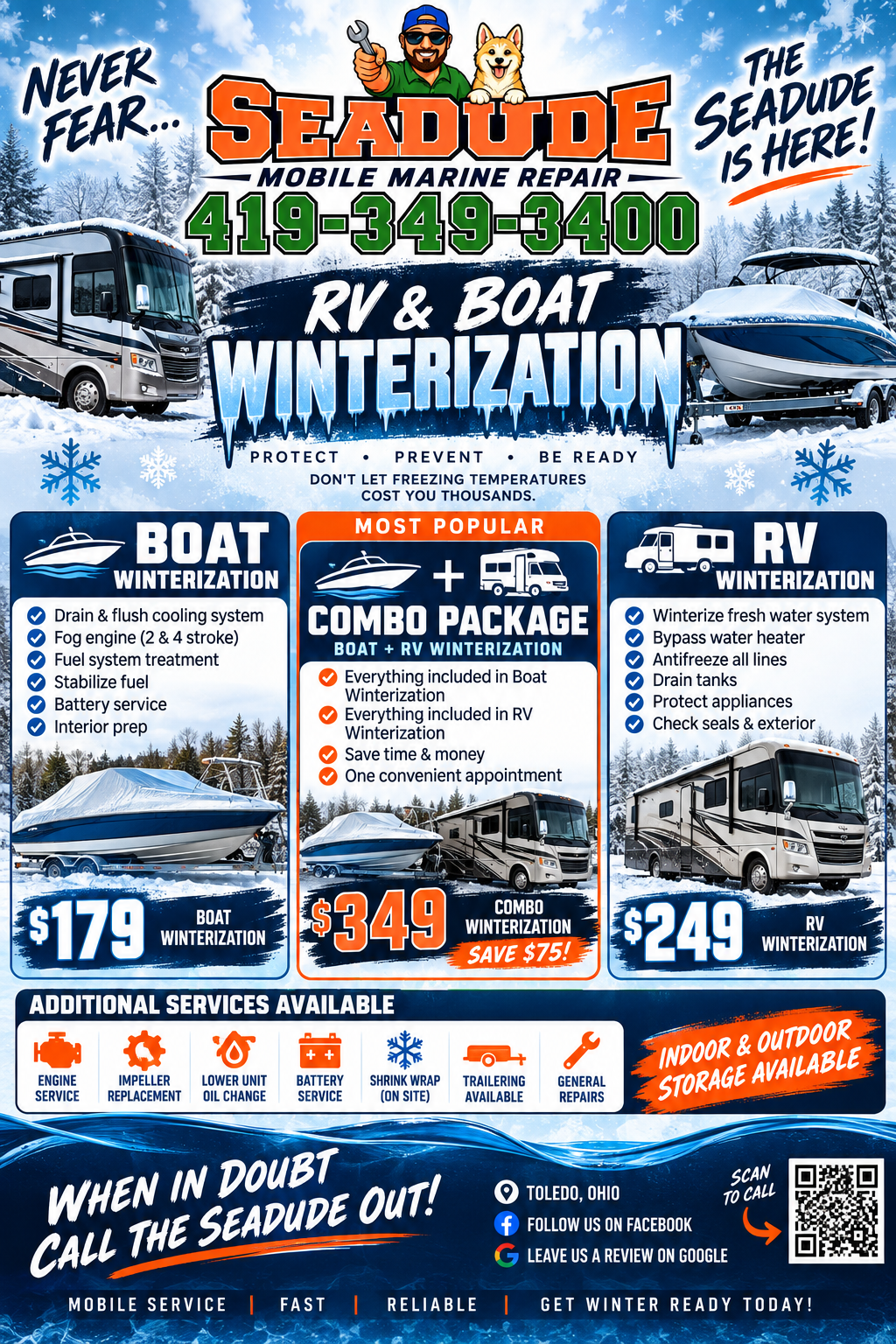 SeaDude RV winterization